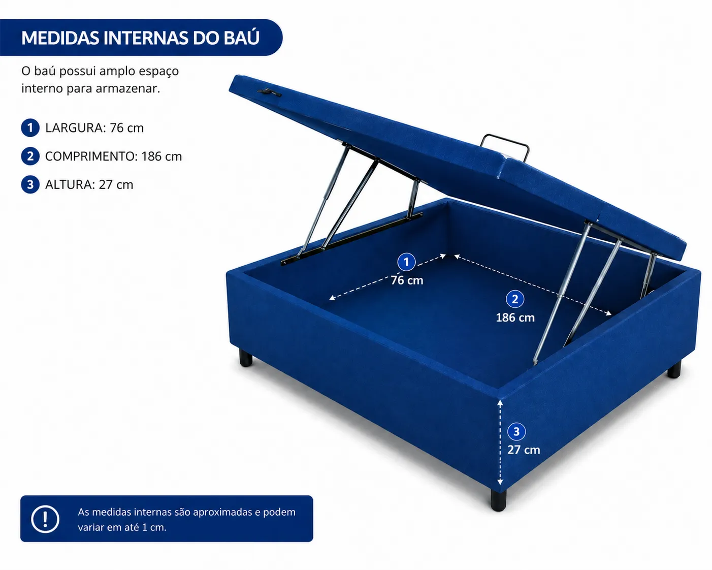 Cama Box Baú Solteirão 99cm foto 2