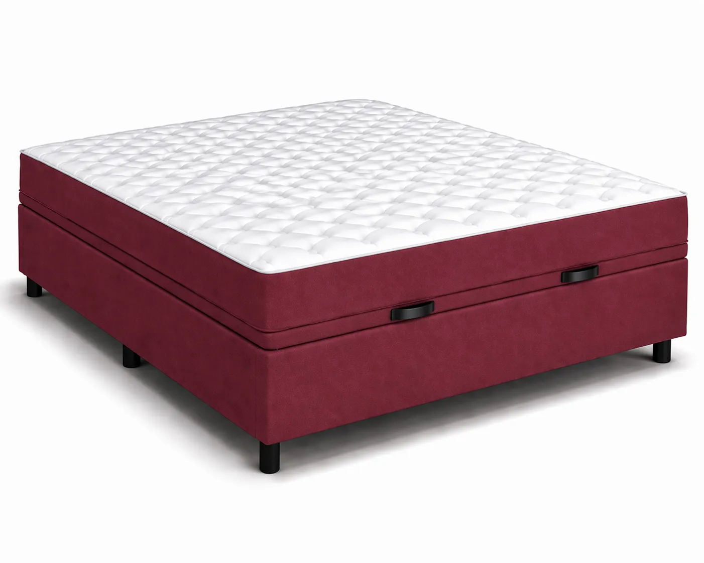 Kit Cama Box Baú + Colchão D45 Viúva 1,28m - Vinho foto 2